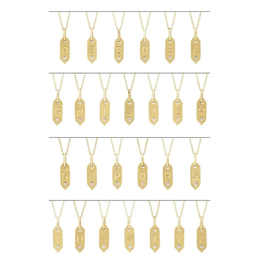 Seedling Initial Diamond Necklace