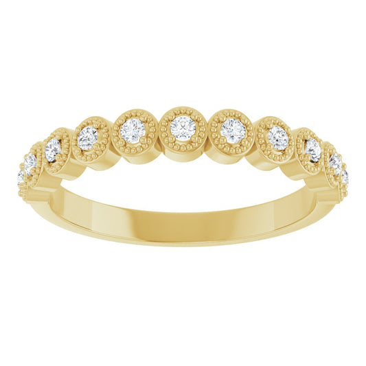 Sunflower Bezel 1/2 Eternity Band