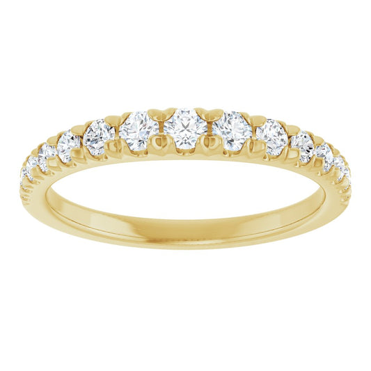 Camellia Tapered 1/2 Eternity Band