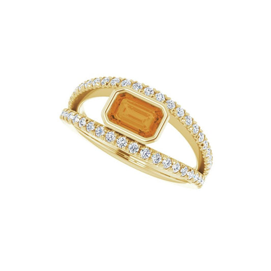 Marigold Pave Diamond Ring