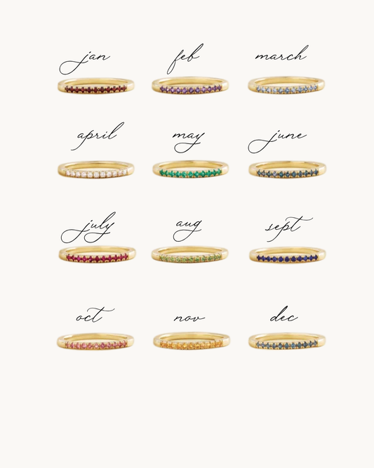 Wildflower Birthstone Stacker