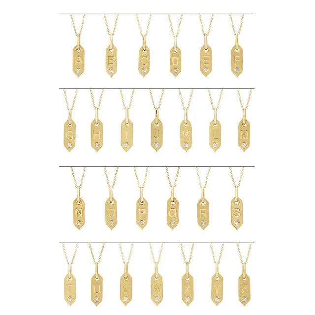 Seedling Initial Diamond Necklace