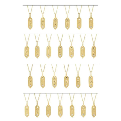 Seedling Initial Diamond Necklace