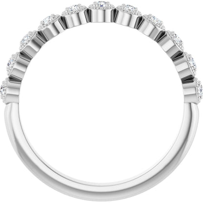 Sunflower Bezel 1/2 Eternity Band