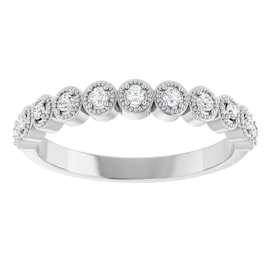 Sunflower Bezel 1/2 Eternity Band