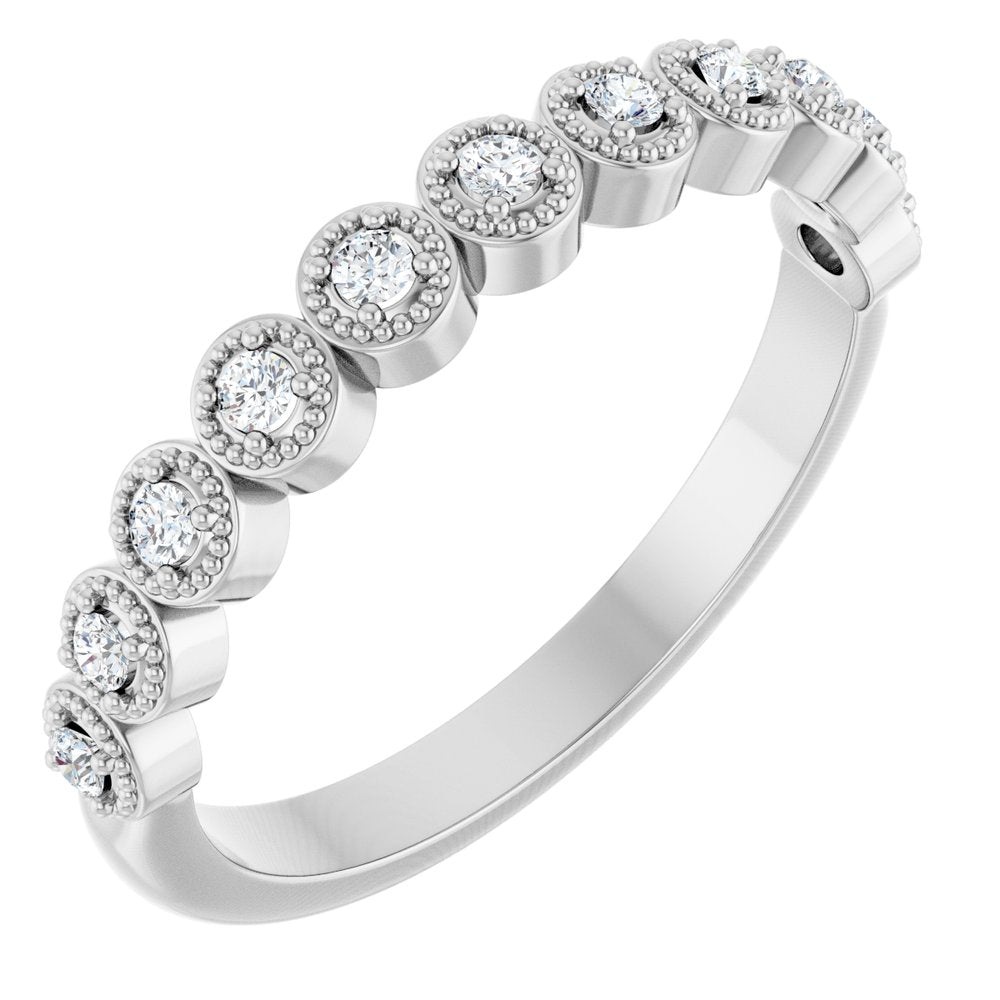 Sunflower Bezel 1/2 Eternity Band