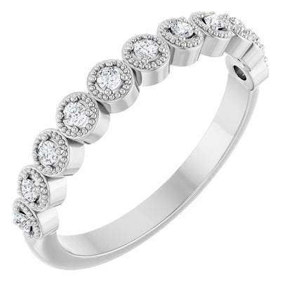 Sunflower Bezel 1/2 Eternity Band