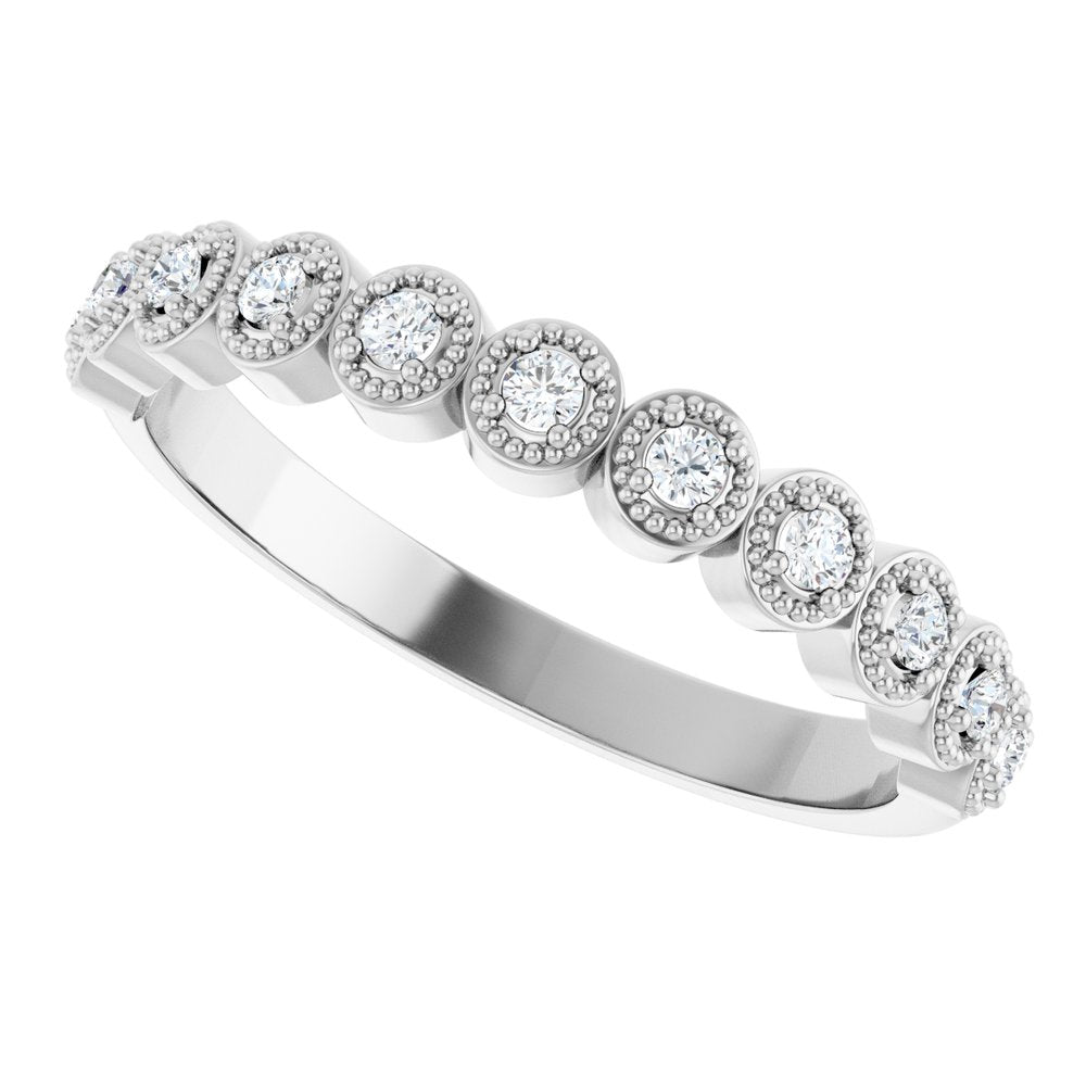 Sunflower Bezel 1/2 Eternity Band