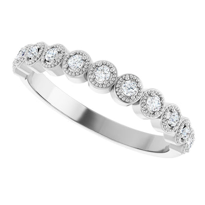 Sunflower Bezel 1/2 Eternity Band