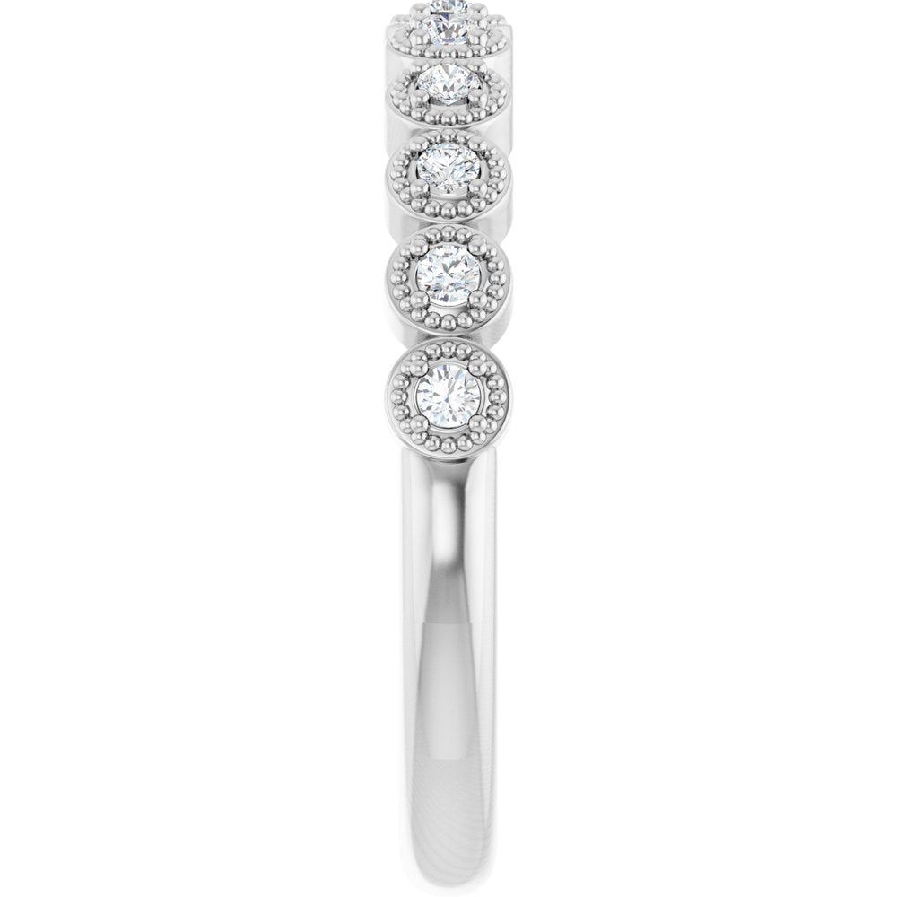 Sunflower Bezel 1/2 Eternity Band