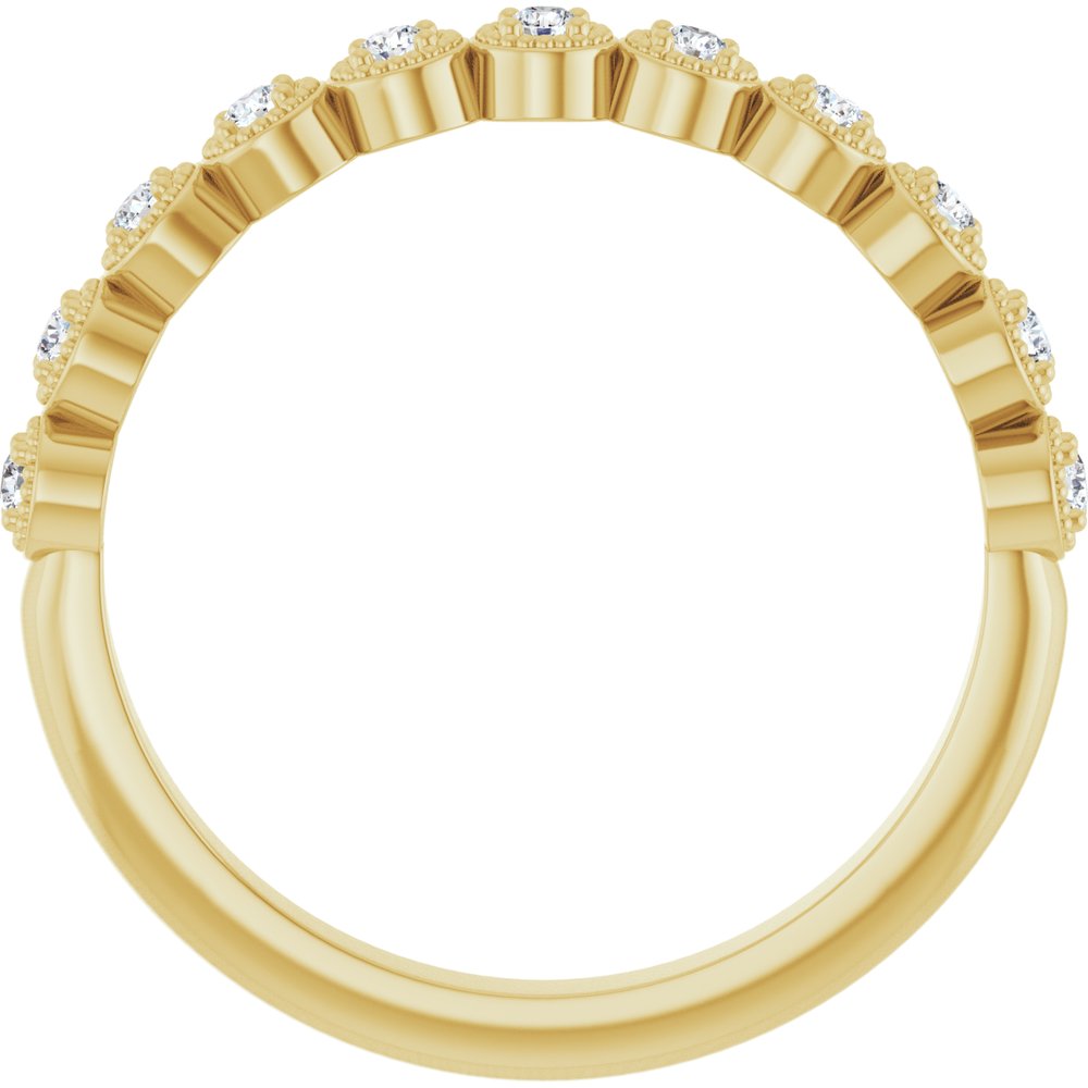 Sunflower Bezel 1/2 Eternity Band