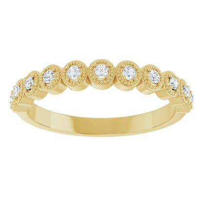 Sunflower Bezel 1/2 Eternity Band
