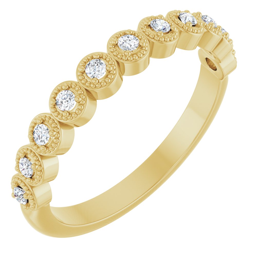Sunflower Bezel 1/2 Eternity Band