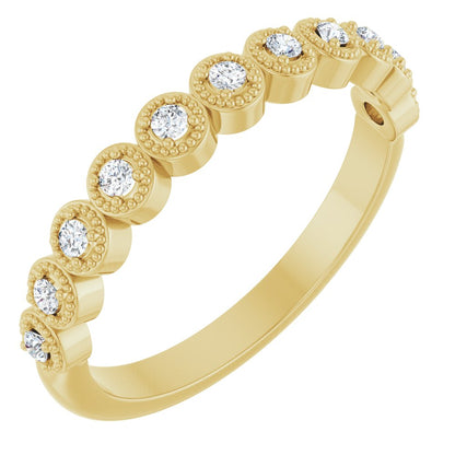Sunflower Bezel 1/2 Eternity Band