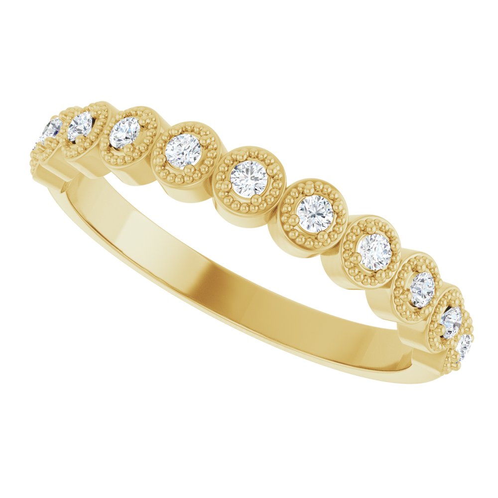 Sunflower Bezel 1/2 Eternity Band
