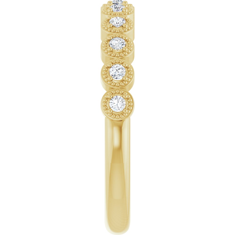 Sunflower Bezel 1/2 Eternity Band