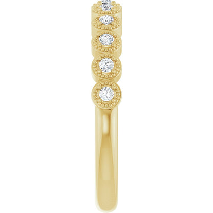 Sunflower Bezel 1/2 Eternity Band
