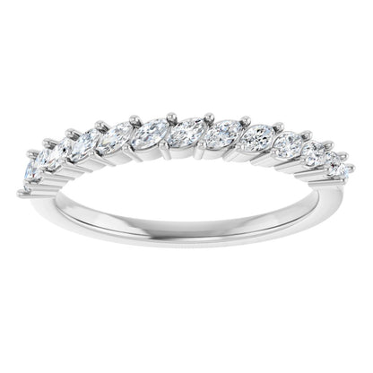 Dalhia Marquise 1/2 Eternity Band
