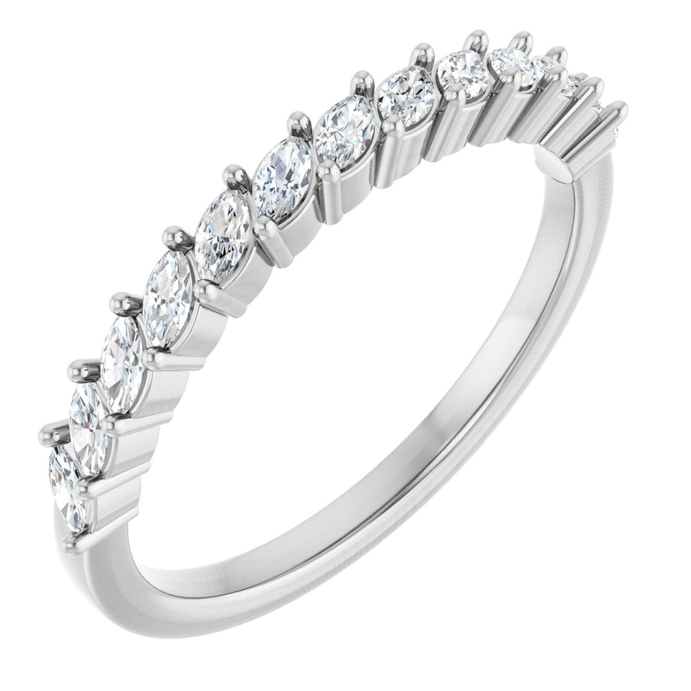 Dalhia Marquise 1/2 Eternity Band