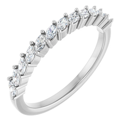 Dalhia Marquise 1/2 Eternity Band
