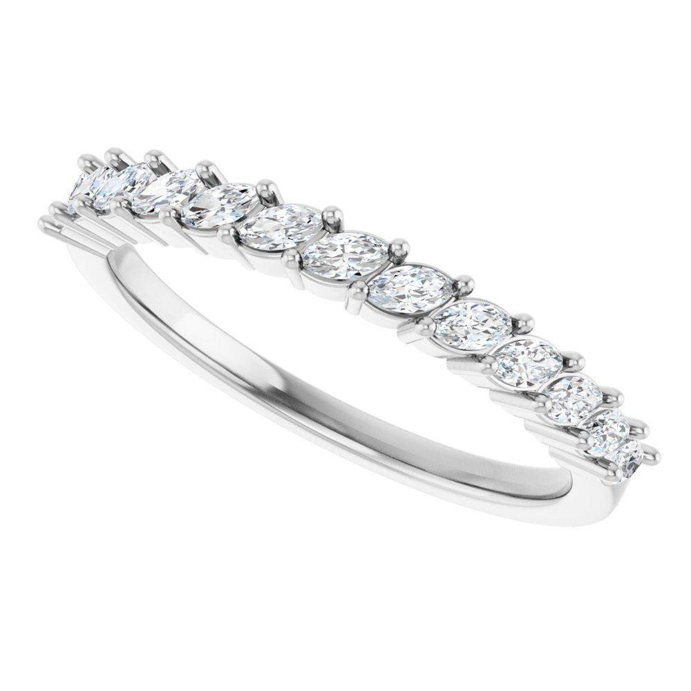 Dalhia Marquise 1/2 Eternity Band