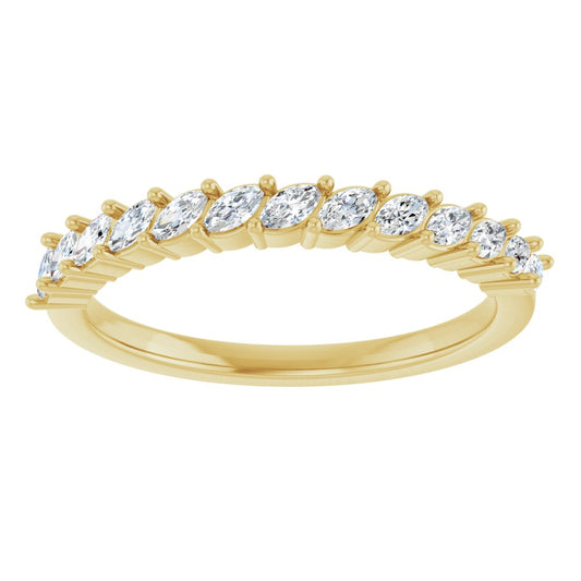 Dalhia Marquise 1/2 Eternity Band