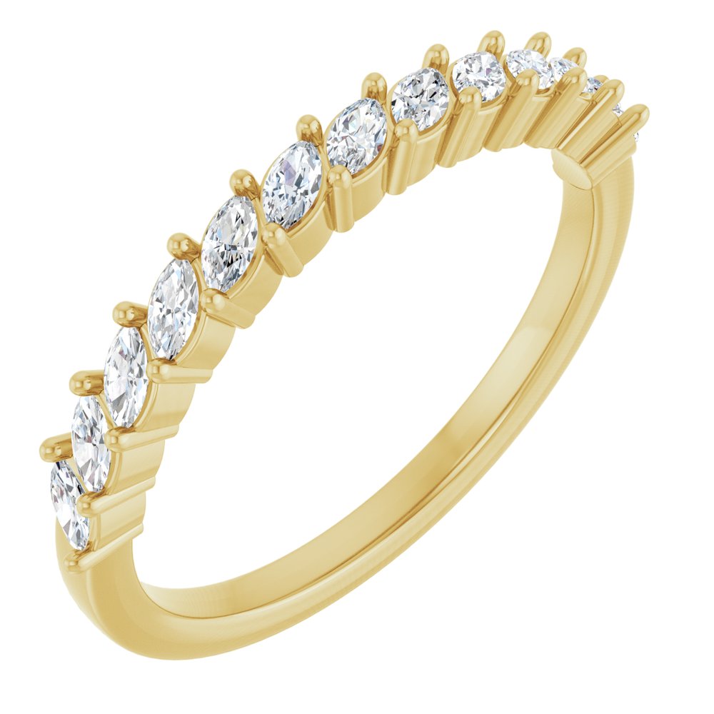 Dalhia Marquise 1/2 Eternity Band