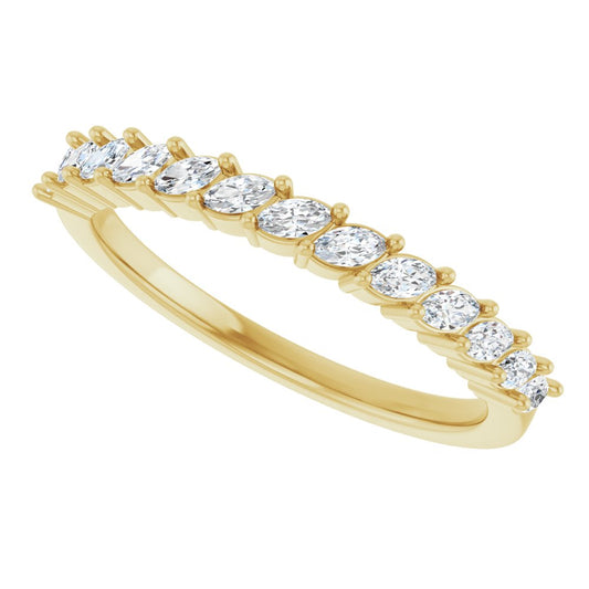 Dalhia Marquise 1/2 Eternity Band