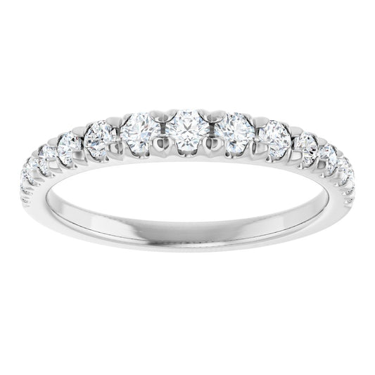 Camellia Tapered 1/2 Eternity Band