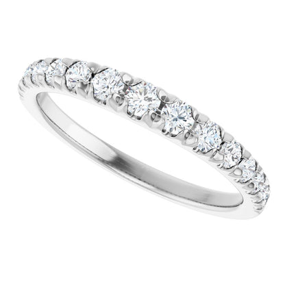 Camellia Tapered 1/2 Eternity Band
