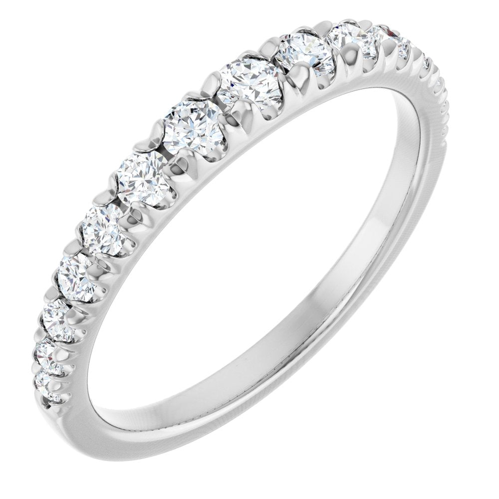 Camellia Tapered 1/2 Eternity Band