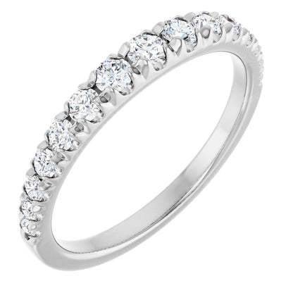 Camellia Tapered 1/2 Eternity Band