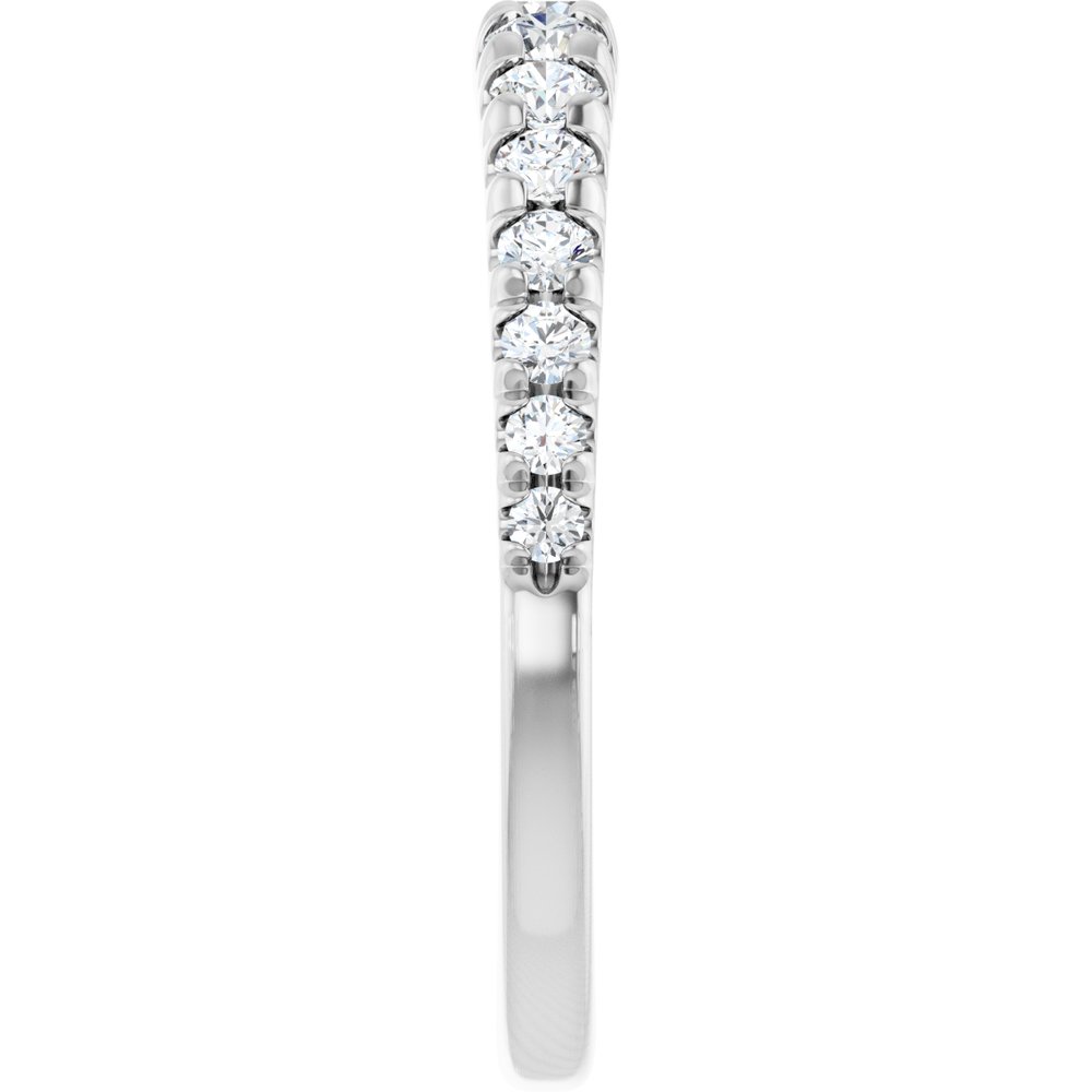 Camellia Tapered 1/2 Eternity Band