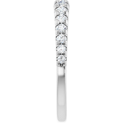Camellia Tapered 1/2 Eternity Band