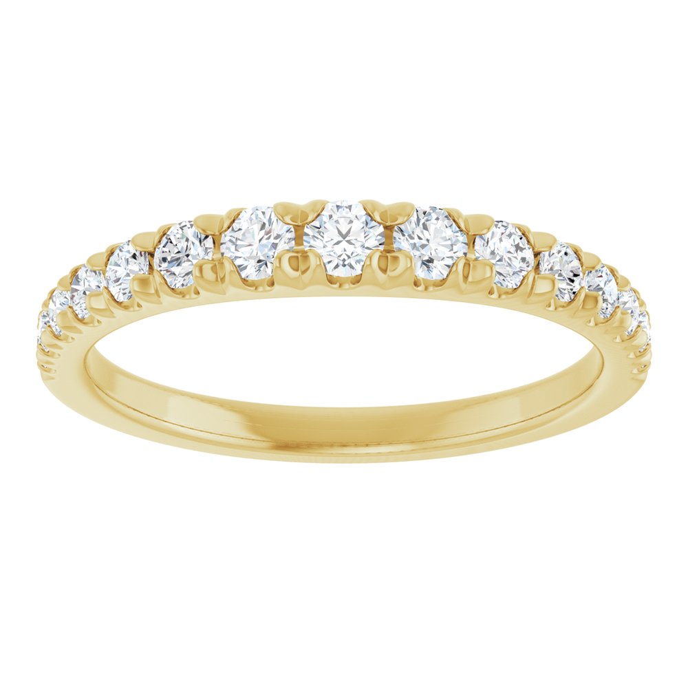 Camellia Tapered 1/2 Eternity Band