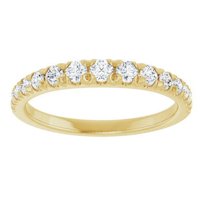 Camellia Tapered 1/2 Eternity Band