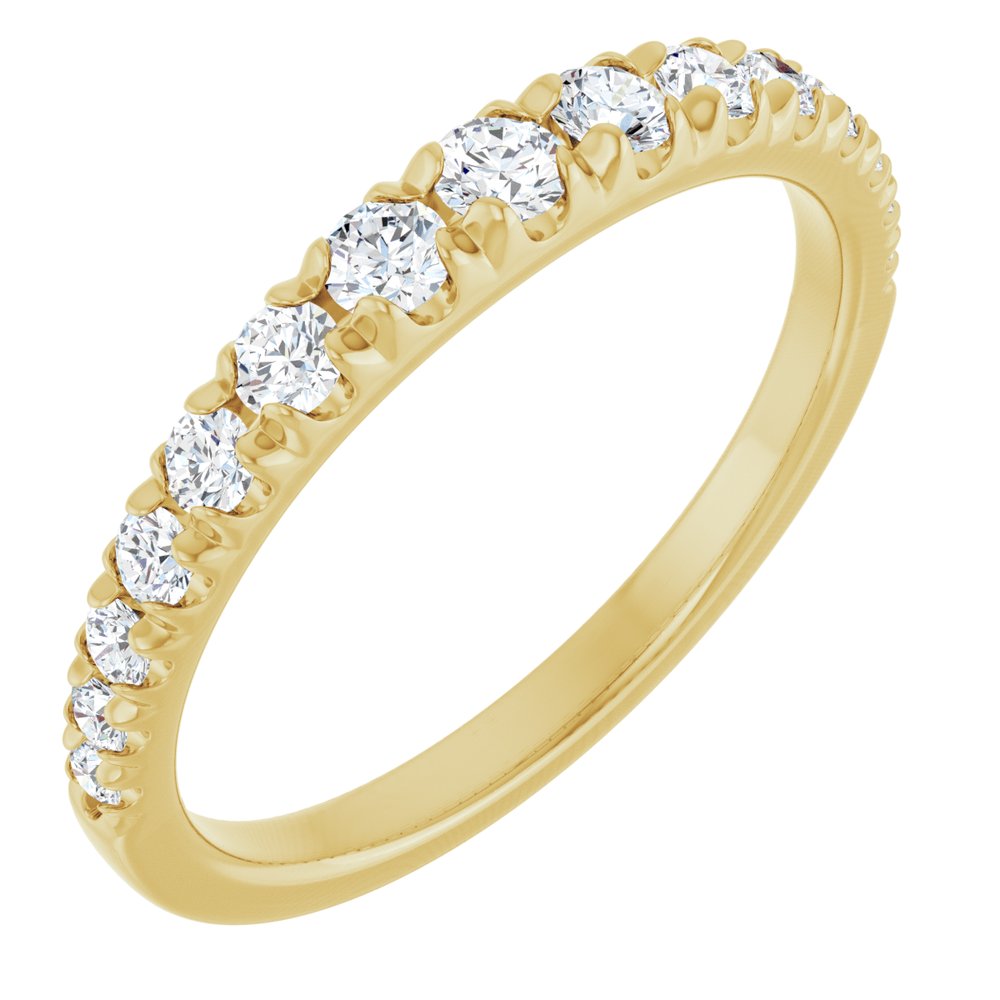 Camellia Tapered 1/2 Eternity Band