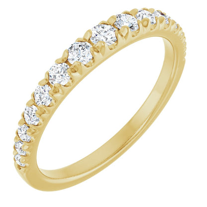 Camellia Tapered 1/2 Eternity Band