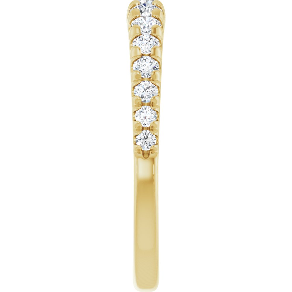 Camellia Tapered 1/2 Eternity Band