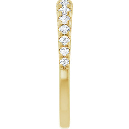 Camellia Tapered 1/2 Eternity Band