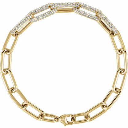 Yarrow Pave Paperclip Bracelet