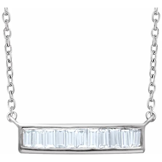 Bellflower Baguette Bar Necklace