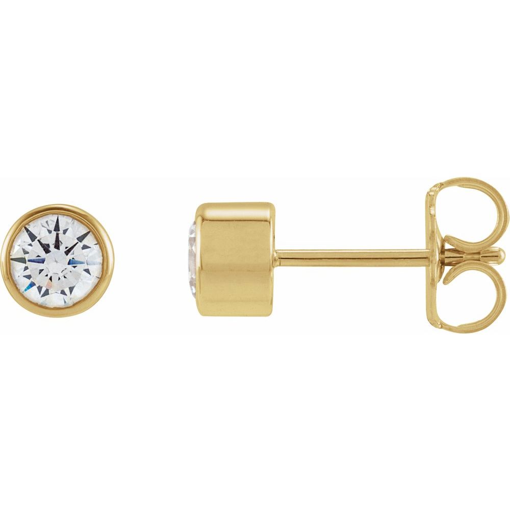 Saffron Bezel Set Studs