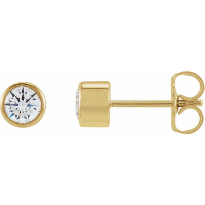 Saffron Bezel Set Studs