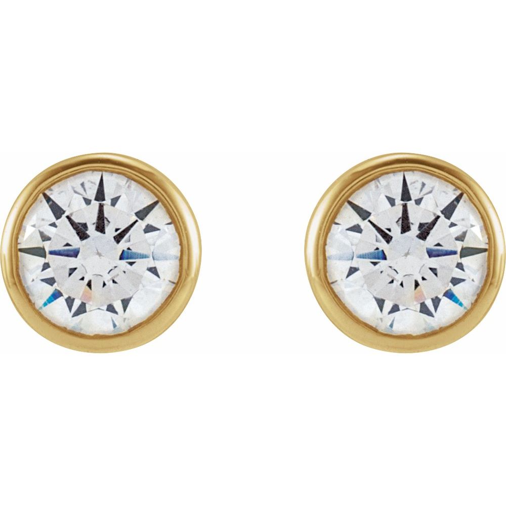 Saffron Bezel Set Studs