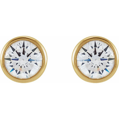 Saffron Bezel Set Studs