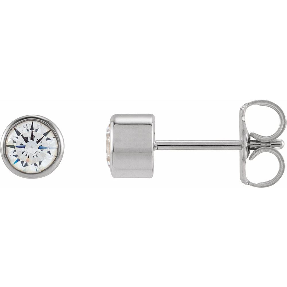 Saffron Bezel Set Studs