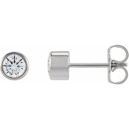 Saffron Bezel Set Studs