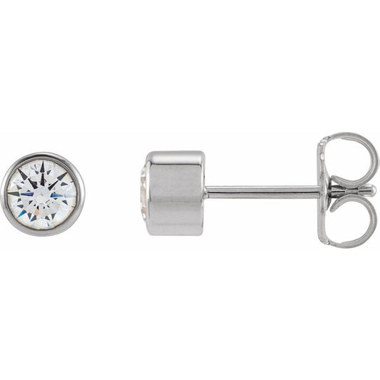 Saffron Bezel Set Studs