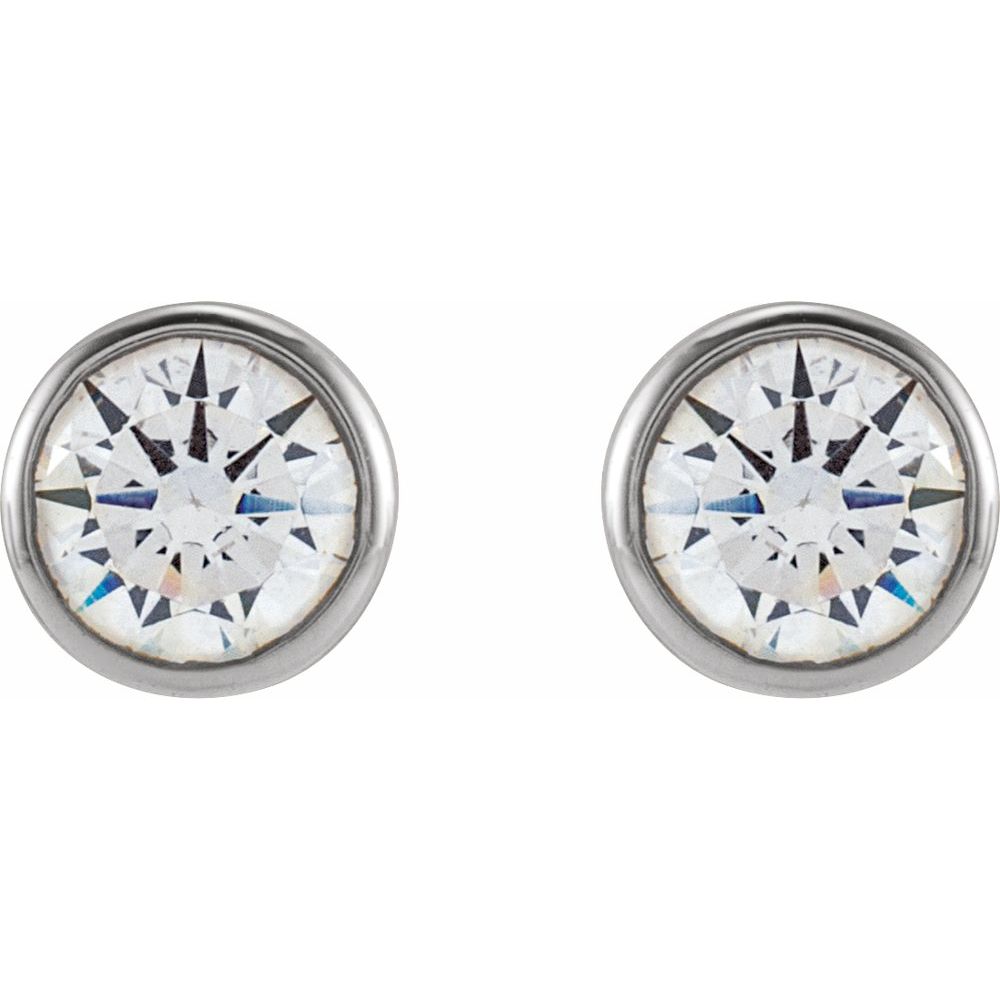 Saffron Bezel Set Studs